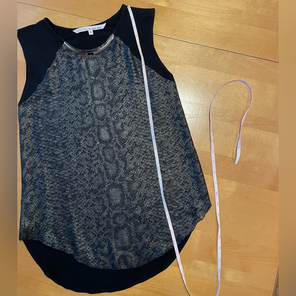 RACHEL Rachel Roy Gold Necklace Snakeskin Tank Top Size XS - Picture 10 of 11